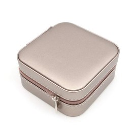 Shiwaki Jewellery Box, Faux Leather Jewellery Case, Jewellery Storage Case for Rings, Earrings, Necklaces, Bracelets Organiser, Jewellery Storage Boxes - Champagne