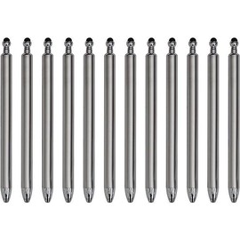12 Pcs The Crafters Stainless Steel Pens, Black Ink Gel Pen for DIY - Color: Silver, Specification: Pack of 12 Pens
