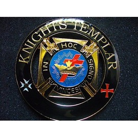 KT3421 York rite [Knights Templar] Alloy Auto Emblem 3 inches Round