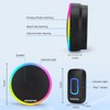 Aigostar Wireless Bell with RGB Light, IP55 Waterproof Outdoor Door
