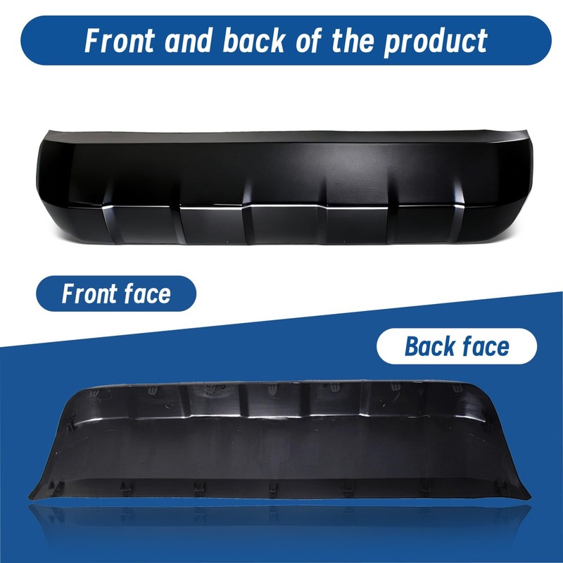 WFLNHB Front Lower Bumper Valance Panel Skid Plate Black Replacement