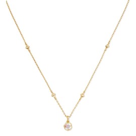 Kendra Scott Nola Pendant Necklace for Women, Fashion Jewelry, 14k Gold-Plated, Dichroic Glass