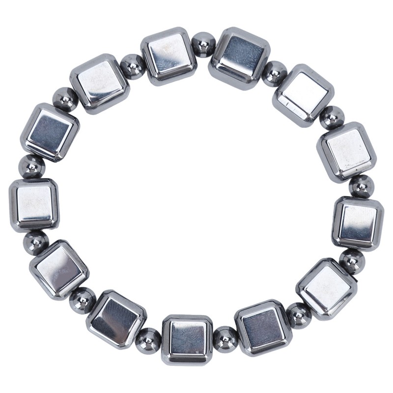 0.4in Terahertz Bracelet Rectangle Beads Good Thermal Conductivity Natural Terahertz