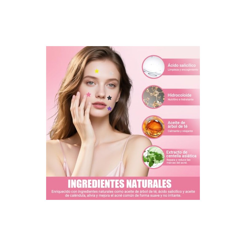 Parches para Acne, 600 PCS Parches para Granos de Estrella.