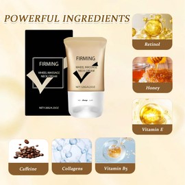 Ah-8 Hals Straffende Cremes Roller,Neck Massager Firmings Cream,Mild und Nicht Reizend,Einzigartiges Rollendesign,Hellt Feine Linien am Hals Auf,Geeignet für Eine Vielzahl von Hauttypen