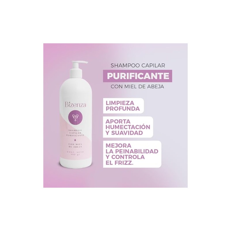 Shampoo Limpieza Profunda Profesional - Purificante con Miel de Abeja