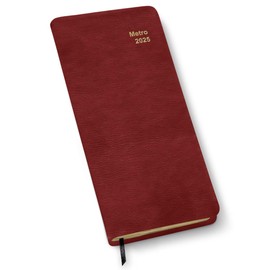 Per Annum Metro City Diary Planner 2025 - Hudson Red - 7x3.25"