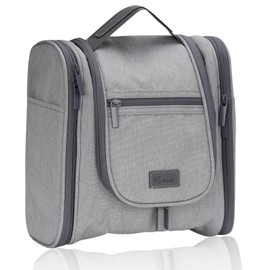 Nutmanel Hanging Toiletry Bag, Travel Toiletry Bag, Men & Women, Cosmetic Bag, Wash Bag with Double Zip Opening, Cosmetic Case, for Children, Women, Girls, Ladies, Grey, gray, Fashion
