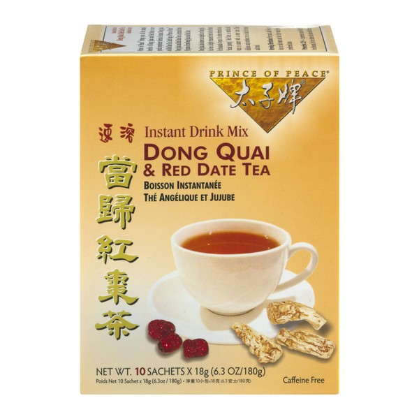Prince of Peace Dong Quai & Red Date Instant Tea 10 tea bags (Pack of 5)