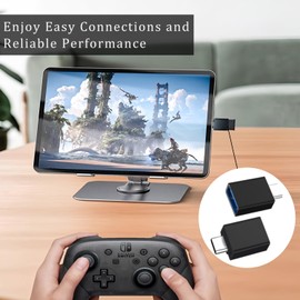 2PCS High-Speed Data Transfer USB C to USB Adapter: USB Type-C to USB-A & USB to USB C Adapter Compatible with MacBook Pro, Type-C Phones/Tablets & USB Type-C Devices(Black)