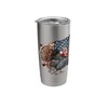 Happy Turkey Day Thanksgiving USA Flag Patriotic Funny Stainless Steel
