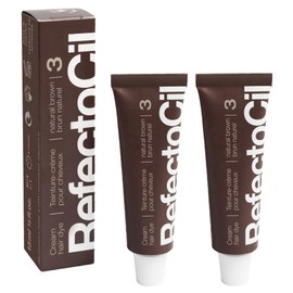 Refectocil RefectoCil Eyebrow and Eyelash Tint 2-Pack C Professional Hair Tint for Long-Lasting Color C Natural Brown (#3)