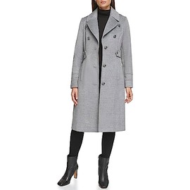 Kenneth Cole Women's Wool Blend Overcoat, Military Grey, X-Small