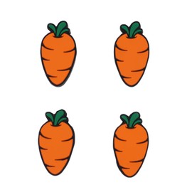 FROSHI Tennis Vibration Dampeners Shock Absorbers Performance Accessory Gift Fun Design 4-Pack Match with Your Doubles Partner! (Carrot)