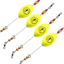 BUBBLE FISHING Popping Corks Floats for Saltwater Inshore Fishing Bobber 4pcs Rattle Rig Weighted Oval Popper Redfish Speckled Trout