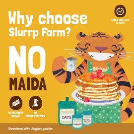 Slurrp Farm Millet Pancake Mix Combo | Banana Choco Chip, Chocolate, Blueberry & Classic | No Maida, No Refined Sugar | Healthy Breakfast for Kids & Adults | 5.29 Oz (Pack of 4)