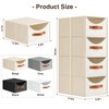 Homsorout Stackable Storage Drawers - Collapsible Storage Bins with Drawers,
