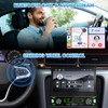 Single Din Flip-Out Touchscreen Radio: 7 Inch Wireless CarPlay Android