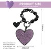 MOXRUQ 1 PC Cute Heart Keychains, Pretty Bling Key Chain