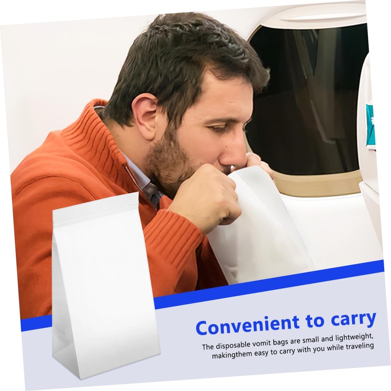 COHEALI 50 Pcs Vomit Bags for Car Airplane Travel Disposable