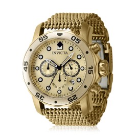 Invicta Pro Diver Men 48mm Stainless Steel Gold Gold dial VD53 Quartz