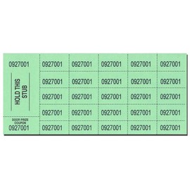 Auction Tickets - 500 Sheets - GREEN