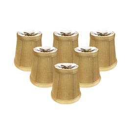 Royal Designs, Inc. Empire Chandelier Shade with Flame Clip Fitter,CS-102AGL-6, Antique Gold, 3 x 4.25 x 4.25, Pack of 6