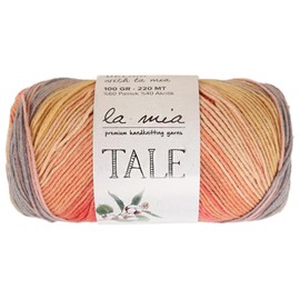 La Mia Tale, 1 Skein Yarn, 60% Cotton 40% Acrylic, 3.5 Oz (100 g) / 218.7 Yrds (200 m), Variegated Colors - LM126