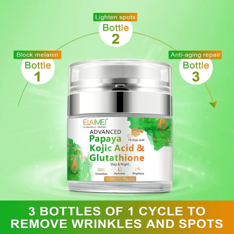 Crema Acido Kójico Nutritiva Desvanece Cicatrices Acné