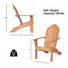Wooden Outdoor Lounge Chair Teak Rustic Design Ergonomic Garden Chair