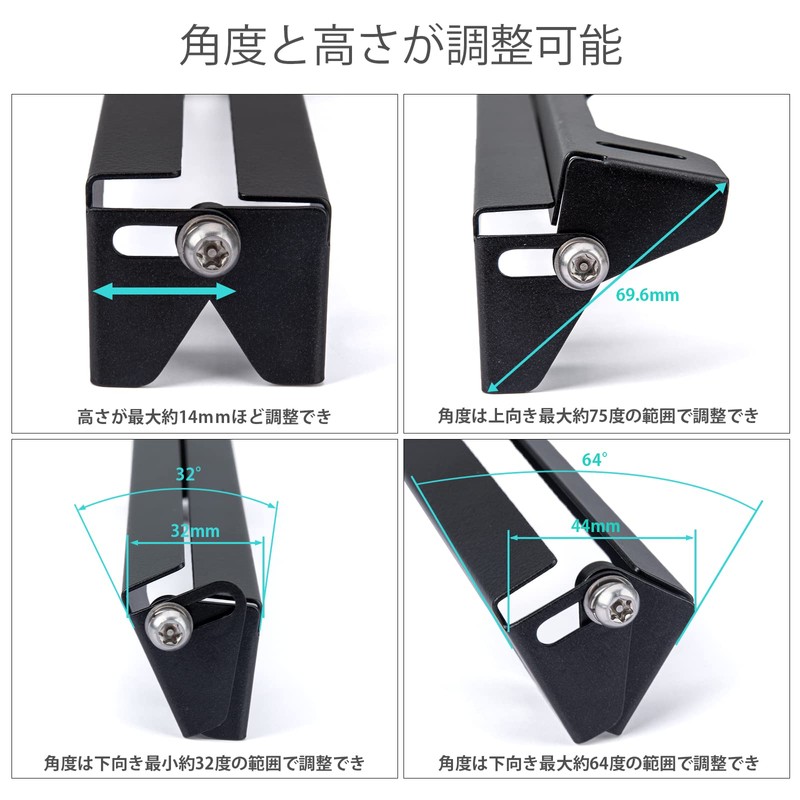 AX2V License Plate Stays with Anti-theft Screw Set for Cars,