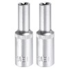 sourcing map 2pcs E-Torx Socket 1/2" Drive E11 External Torx
