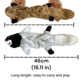 Best Dog Squeaky Toys 5 Pack, Cute Pet Toys for Small, Medium and Large Dogs, Soft Plush, No Stuffing, Bite Resistant Durable Chew, Multi-Colored, Interactive Animal Themed