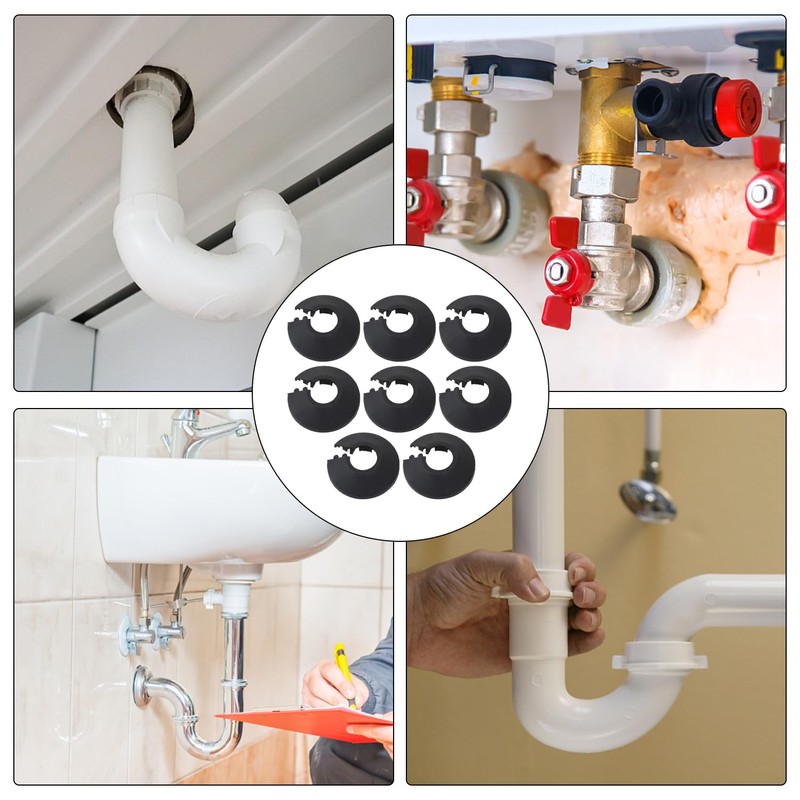 8 Pieces Pipe Rings, Pipe Collars, Pipe Snap Rings, Pipe