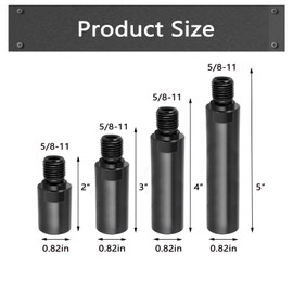 Kit de extensión de amoladora angular de rosca de 5/8 a 11, disponible en 2 pulgadas, 3 pulgadas, 4 pulgadas, 5 pulgadas, 5 pulgadas, para pulido de automóviles, tallado en madera y proyectos de