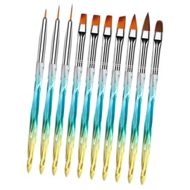 Minkissy Nail Art Practice Hand 10pcs Nail Art Pens Line Set Brush for Fine Detail Work