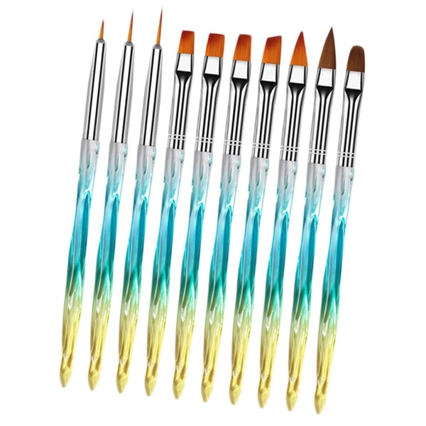 Minkissy Nail Art Practice Hand 10pcs Nail Art Pens Line