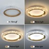 UOFUS 28W Gold LED Flush Mount Ceiling Light 12inch Modern