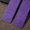 2 Pcs Christian Leather Bookmarks for Women, Purple Christian Gifts