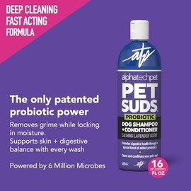 ATP Champú Y Acondicionador Probiótico para Perros Petsuds Ayuda con Puntos Calientes Y Piel Seca Y Grasa. Champú Hipoalergénico Y Sin Sulfatos....   