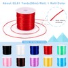 Magibeads 32.81 Yards Flat Elastic Cords for Bracelets 0.8mm Stretchy