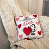 Sheepworld Plush Cushion Motif "Hab Dich lieb" Decorative Cushion, 25