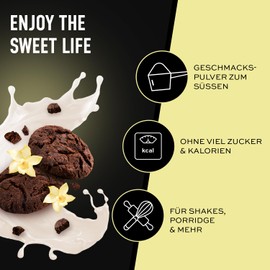 ESN Designer Flavor Powder, Black and White Vanilla, 250 g, Flavour Powder for Sweetening, Low Sugar and Calories, Tested Quality, Made in Germany