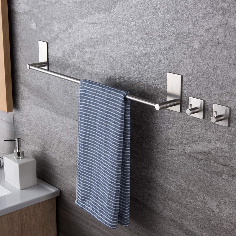 Taozun 16-Inch Towel Bar - Self Adhesive Bathroom Towel Holder