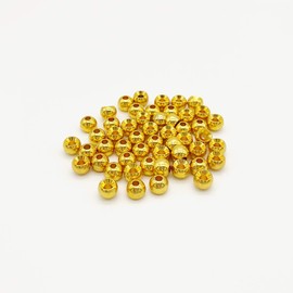 Orludo QB500119a01n0 Tungsten Fly Tying Beads Round Standard Hole Type 50pcs (Gold / 1.5mm)