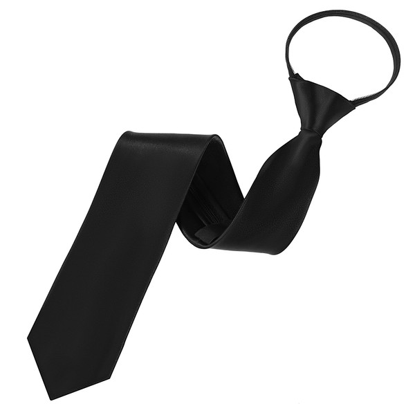 SUMERSHA Pre-tied Adjustable Zipper Tie for Men, 3.15 inch Mens