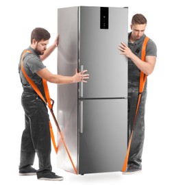 Moving Straps for Lifting 1.77" x 106" - 2-Person Lifting and Carrying System - Orange Furniture Moving Straps - Safely Carrying Shoulder Harness for Secure Furniture and Appliances by IDL Packaging