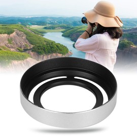 Topiky Lens Hood, Replacement Hollow Lens Sun Shade Shield Cover for Fuji X10/X20/X30(Silver)