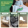 Ehucon 360 Degree Swivel Seat Cushion for Car or Chair,Rotating