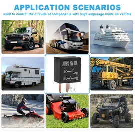 Cotonlake 4 Pin 12V 30A Relay Multi-Purpose Automotive Relay Heavy Duty Standard Relay for Car Motor Fuel Pump Relay(2pcs)